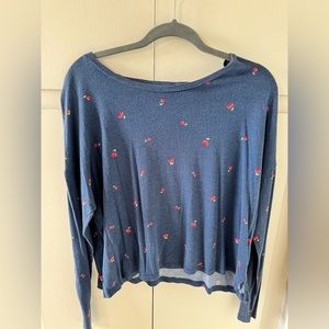 PINK Victoria’s Secret cherry long sleeve Tshirt